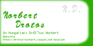 norbert drotos business card